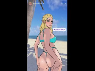 princess zelda - nsfw; thicc; big ass; big butt; 3d sex porno hentai; (by @badhyrule) [the legend of zelda | breath of the wild]