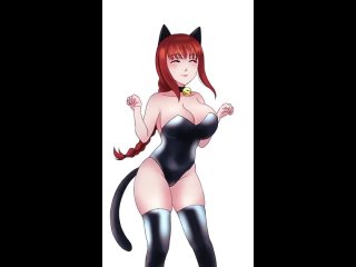 makima x denji - nsfw; neko; dancing; large tits; big boobs; stockings; 3d sex porn hentai; (by @elisabetlis) [chainsaw man]