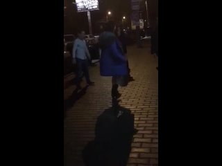 in taganrog, a girl, in order to attract guys, arranged a striptease right on the street, but for some reason the guys ran away from her.